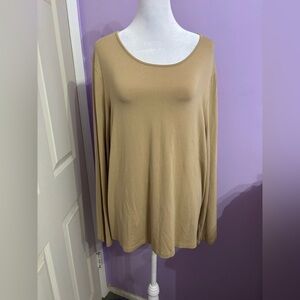 By Chico’s Tan Long Sleeve Blouse